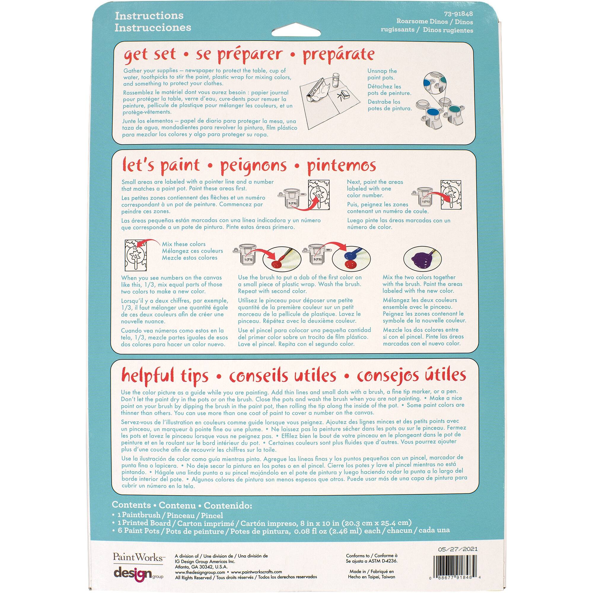 PaintWorks™ Roarsome Dinos Paint by Number Kit
